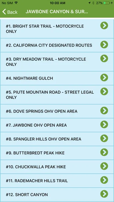 OHV Trail Map California Screenshots