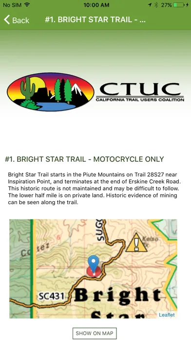 OHV Trail Map California Screenshots