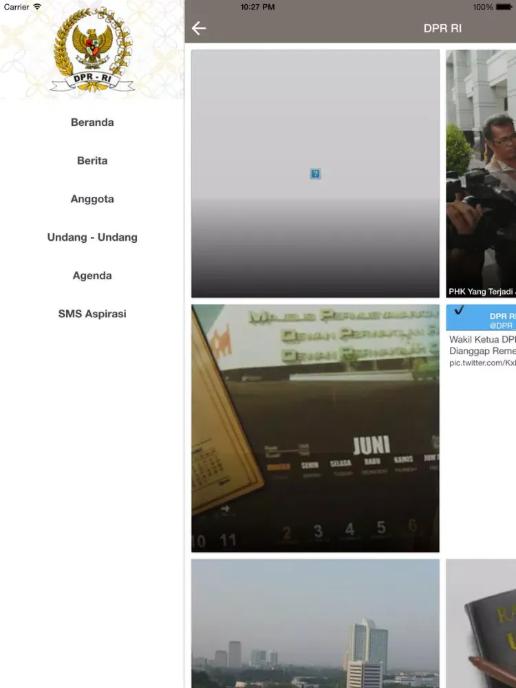 DPR RI iPad 應用截圖