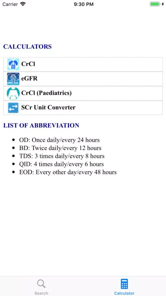 تصاویر Renal Dose Adjustment & CrCl