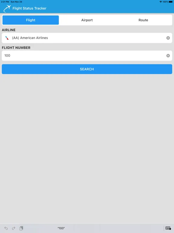 Zrzuty ekranu Flights Status Live Updates iPad 