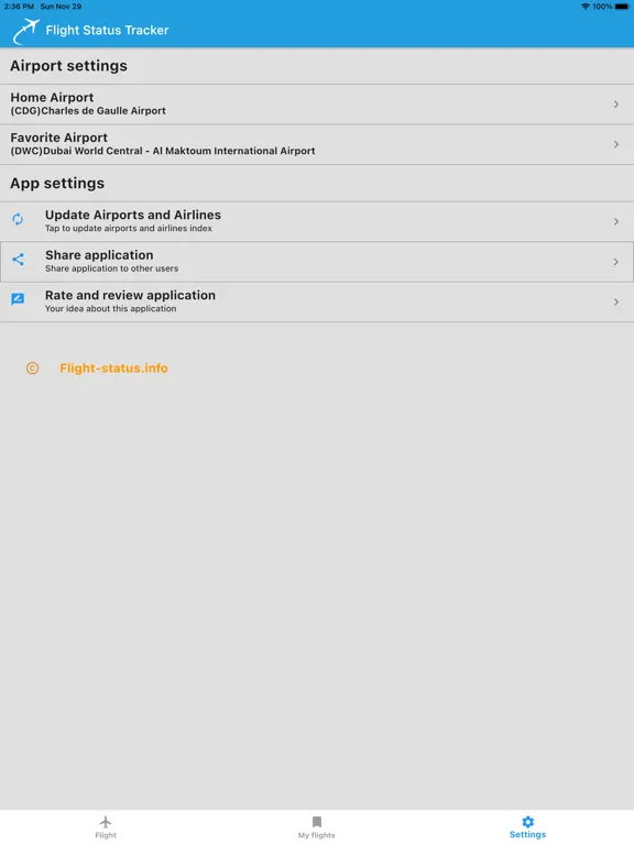Zrzuty ekranu Flights Status Live Updates iPad 