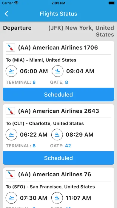 Zrzuty ekranu Flights Status Live Updates