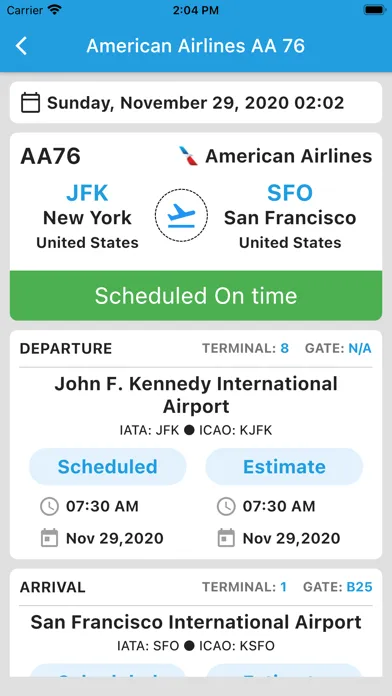 Zrzuty ekranu Flights Status Live Updates