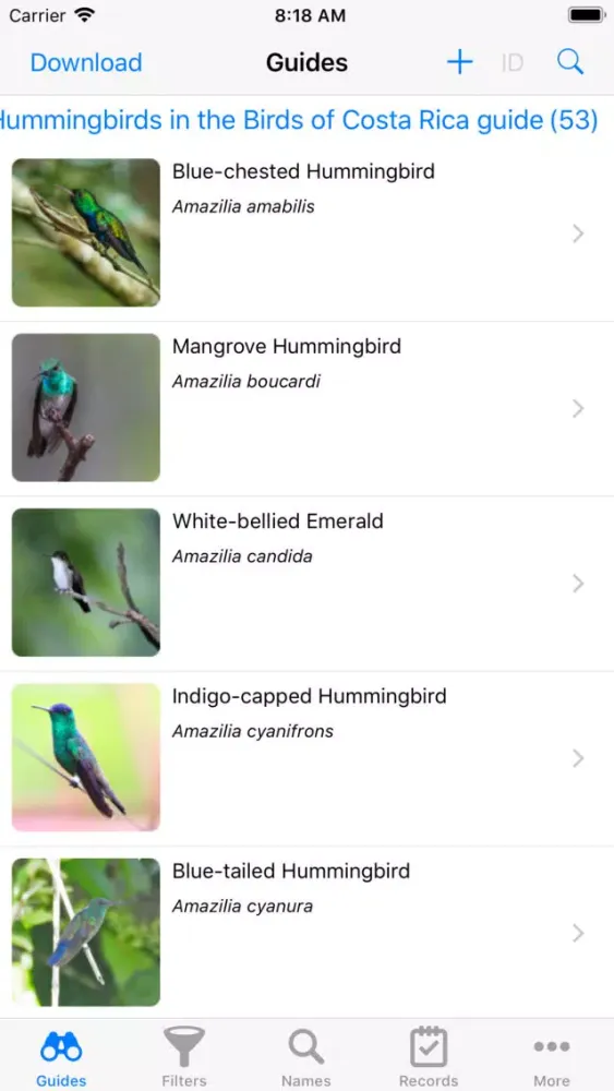 Gaia Guide Screenshots