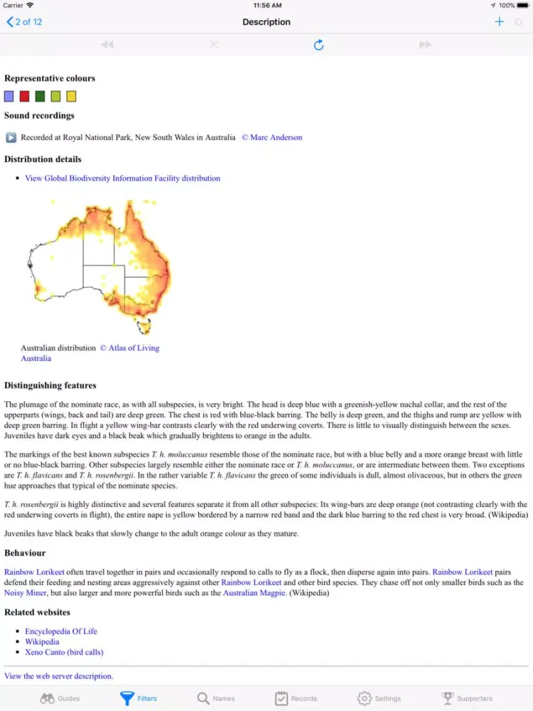 Sydney Wildlife iPad  স্ক্রিনশট