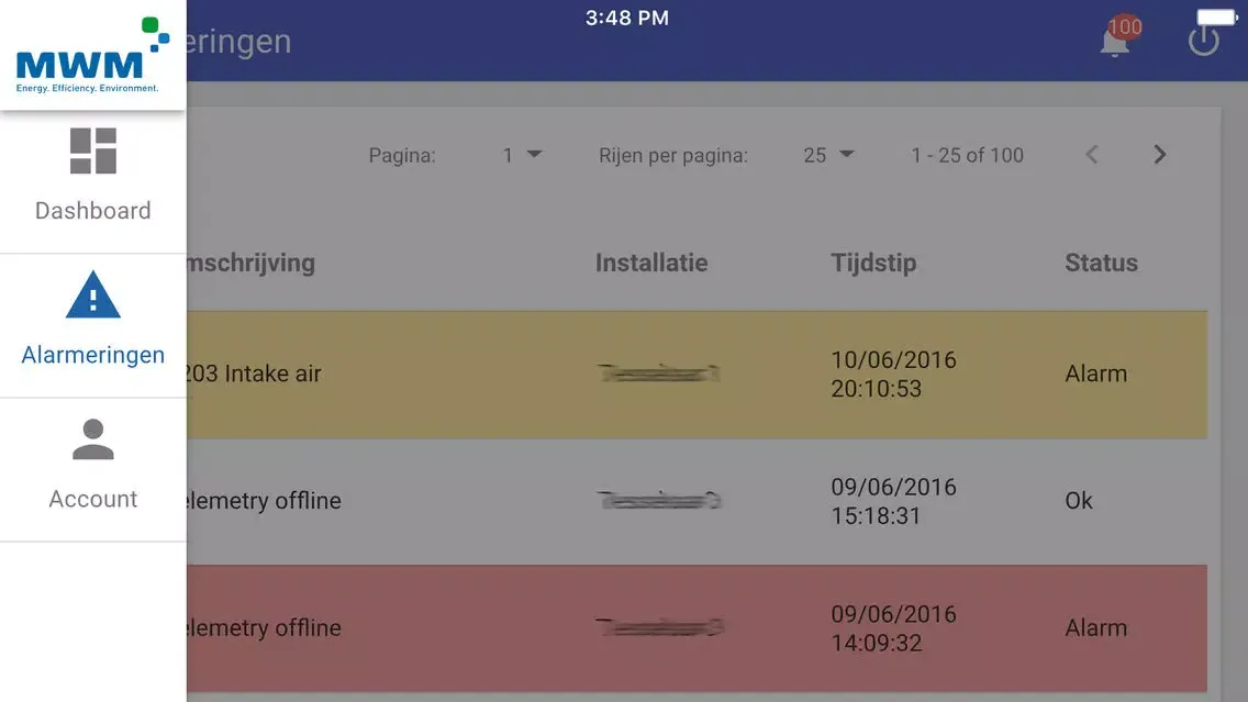 Tangkapan skrin MWM Monitoring
