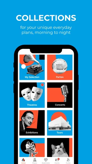 Tangkapan layar Kaver: Events, Places, Tickets