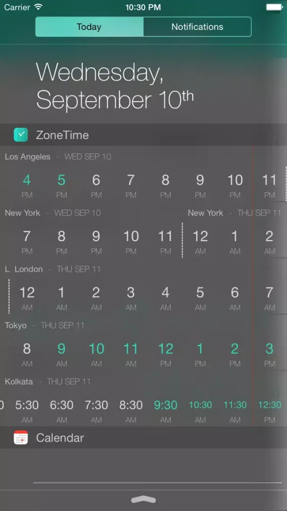 Capturas de tela do ZoneTime