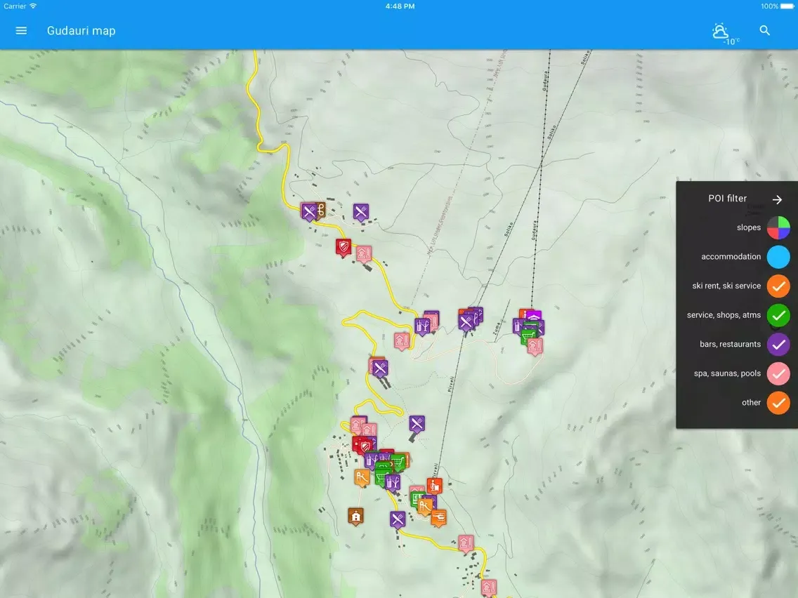 ภาพหน้าจอของ Gudauri Map iPad 