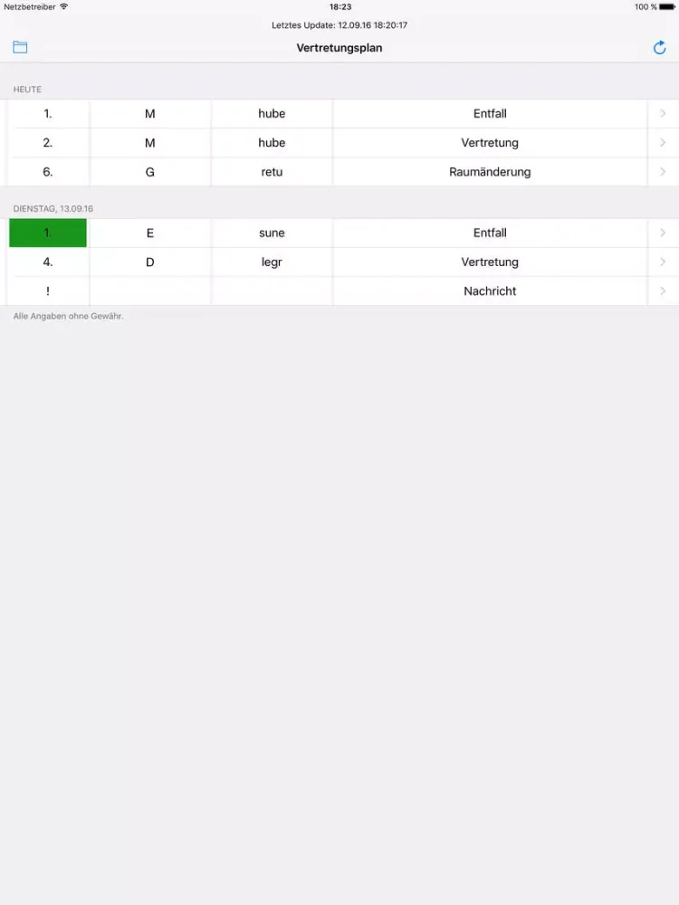 صور HiSchool - Dein Vertretungsplan iPad 