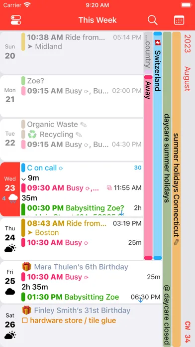 Week Plan Calendar سکرین شاٹس
