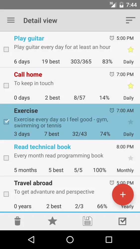 Goal & Habit Tracker Calendar Screenshots
