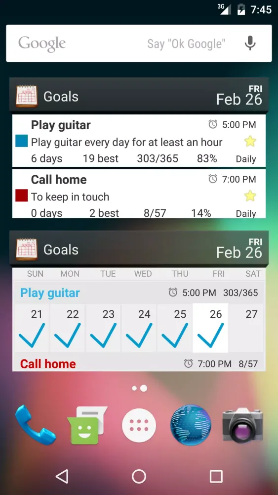 Goal & Habit Tracker Calendar Screenshots