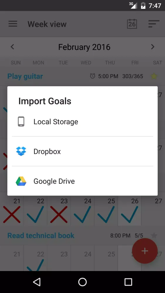 Goal & Habit Tracker Calendar Screenshots