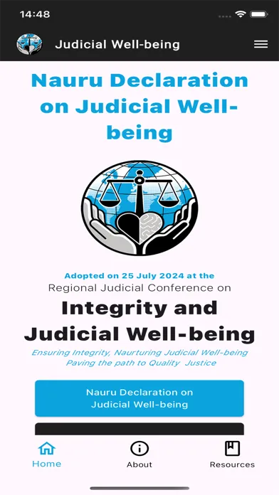 Judicial Well-being Screenshots