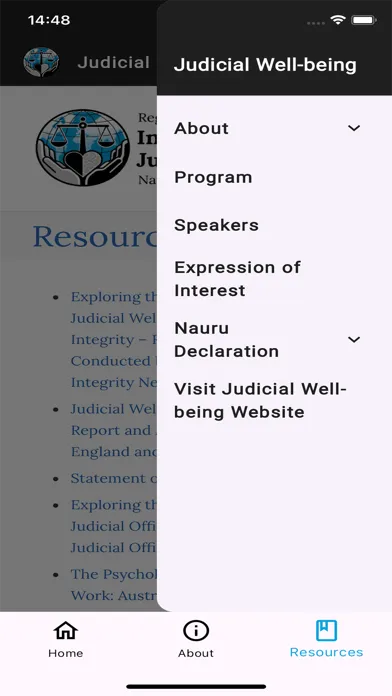 Judicial Well-being Screenshots