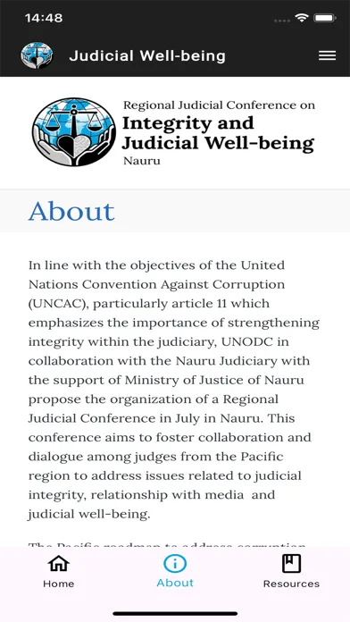 Judicial Well-being Screenshots