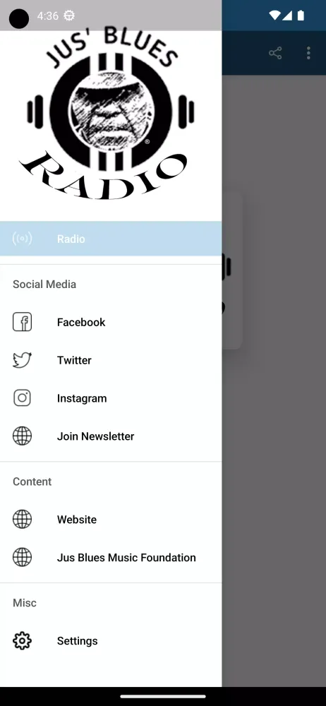 Jus' Blues Radio Screenshots