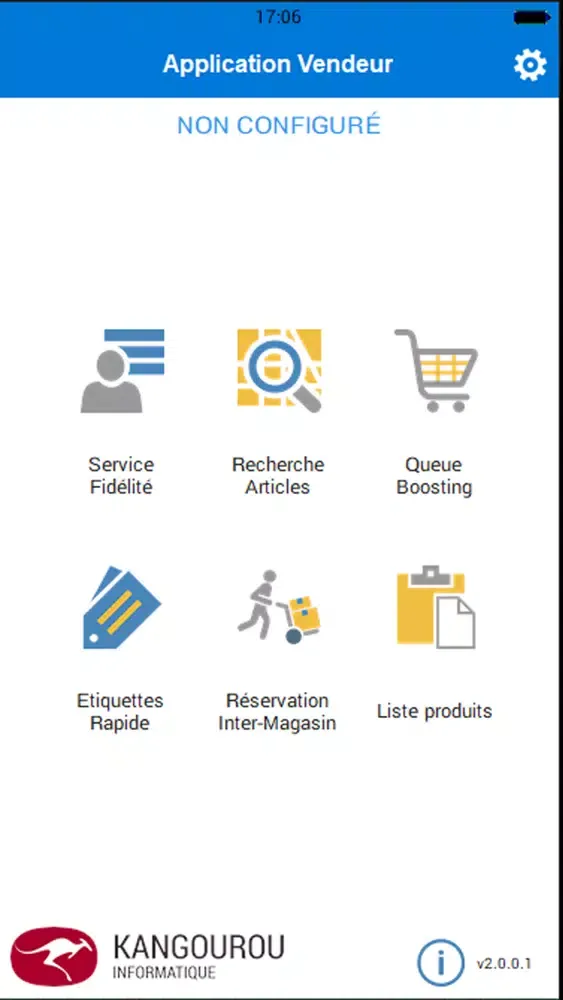 Tangkapan layar Application-Vendeur