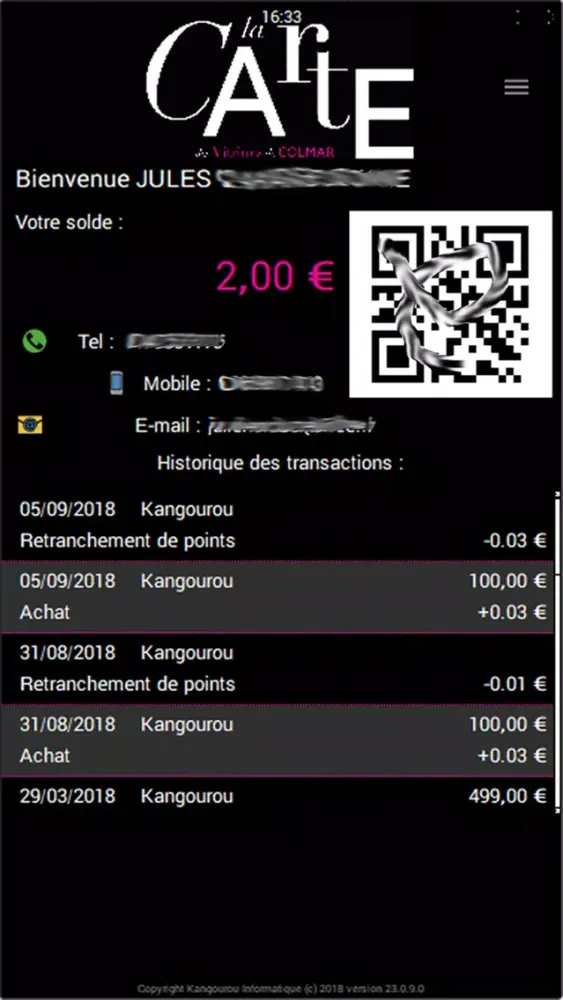 Tangkapan layar La Carte LVC