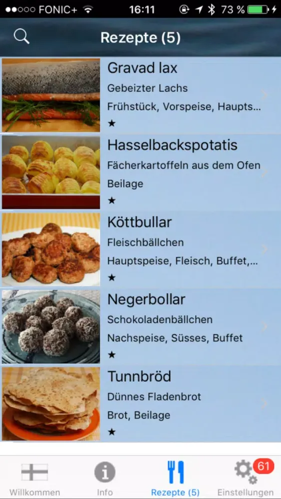 Capturas de pantalla de Köttbullar - Die Koch-App für das iPhone