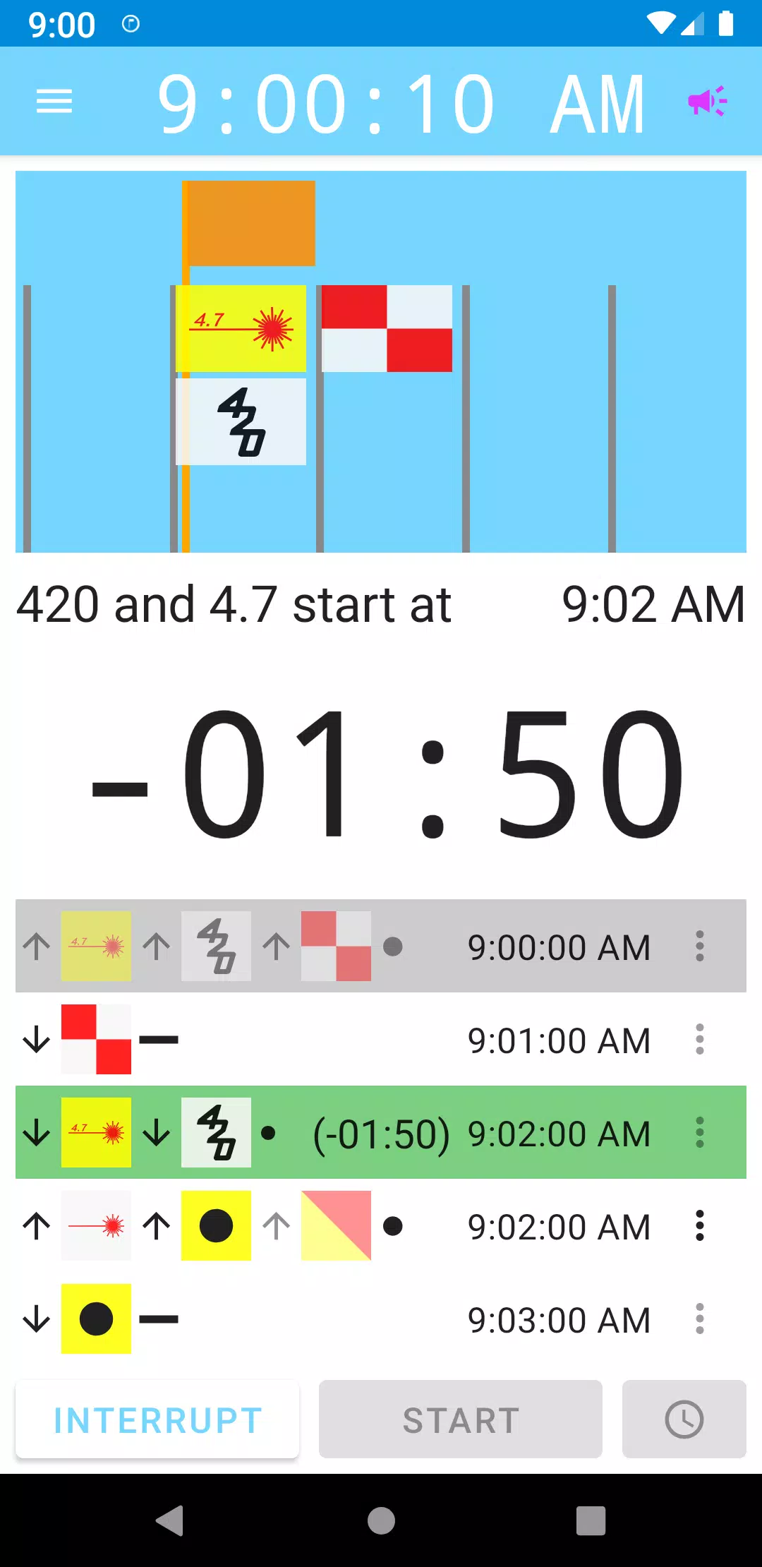 Captures d'écran de Voice Sail Start Timer