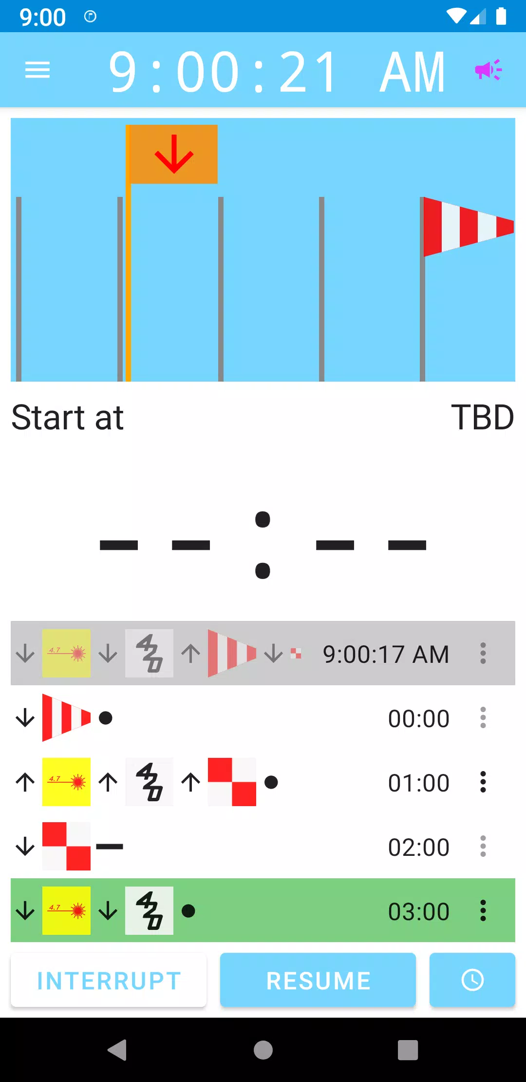 Captures d'écran de Voice Sail Start Timer