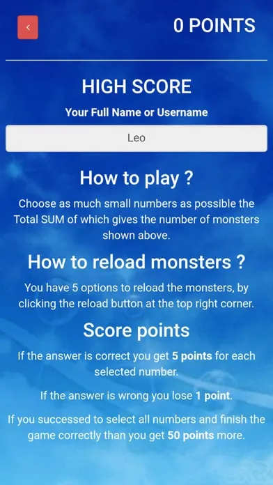 Monster Math SUM Screenshots