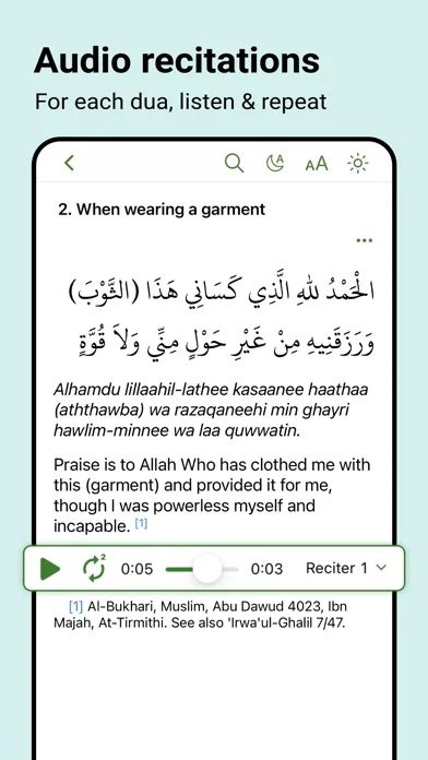Скриншоты Dua & Dhikr (Hisnul Muslim)