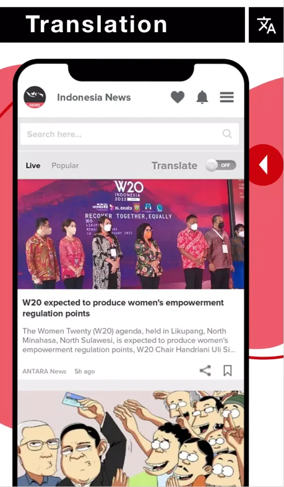 Zrzuty ekranu Indonesia & World News