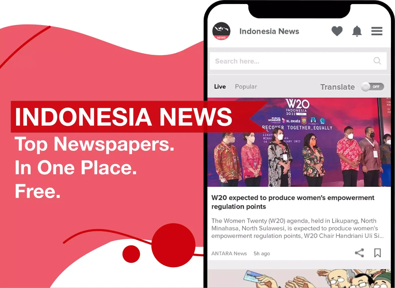 Zrzuty ekranu Indonesia & World News