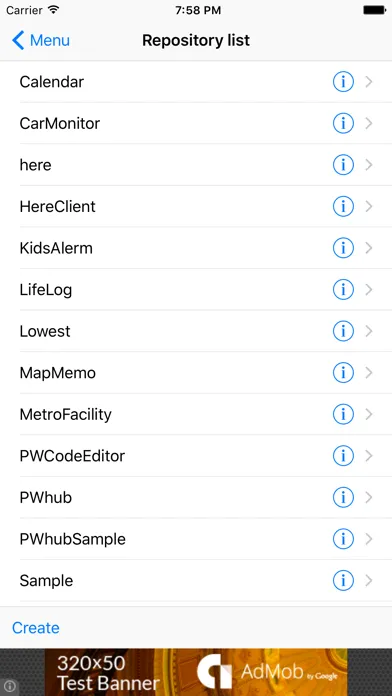 PWhub - Githubのリポジトリ情報などを閲覧、編集するアプリ Screenshots