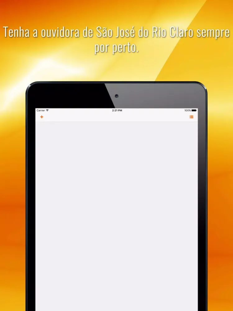 Ảnh chụp màn hình của Ouvidoria São José do Rio Claro iPad 