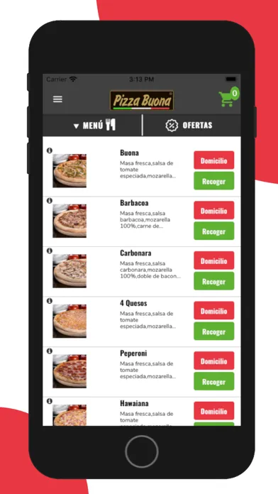 Tangkapan layar Pizza Buona