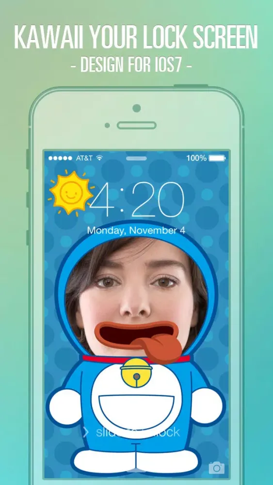 Screenshot di Pimp Lock Screen Wallpapers Pro - Cute Cartoon Special for iOS 7