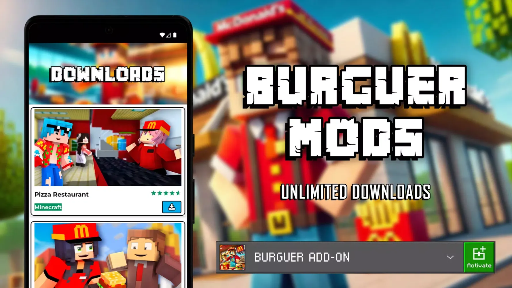 Mod of McDonald's in Minecraft Screenshots