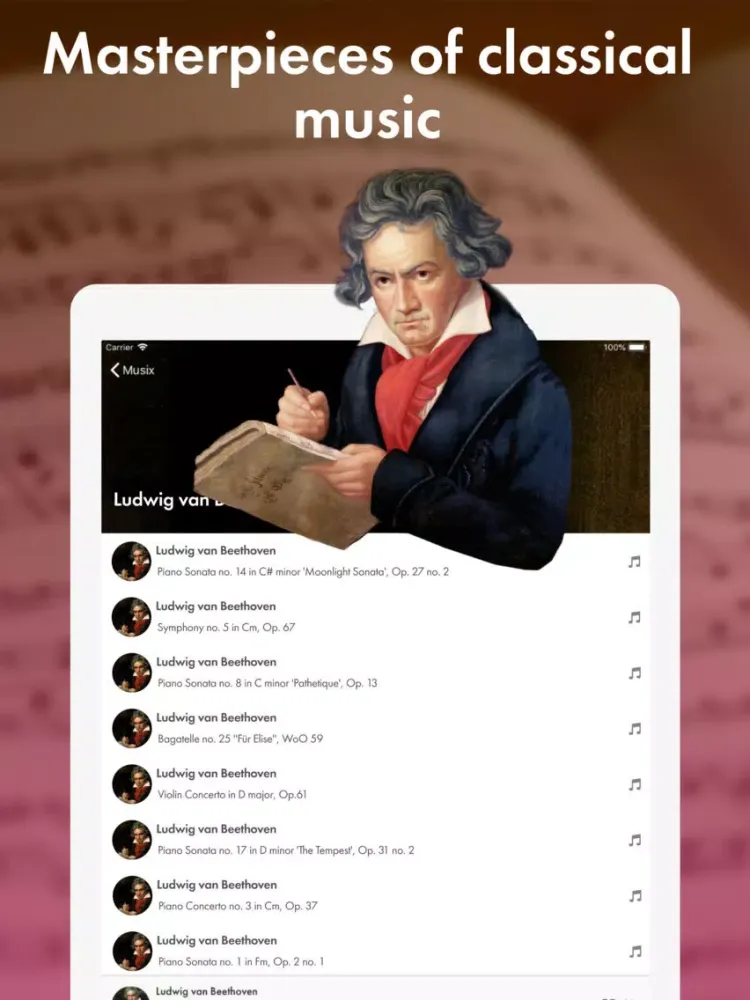 Скриншоты Musix - classical music iPad 
