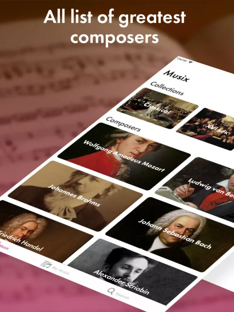 Скриншоты Musix - classical music iPad 