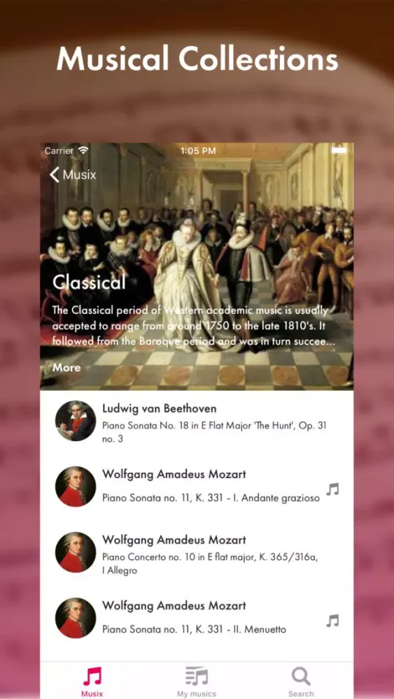 Скриншоты Musix - classical music