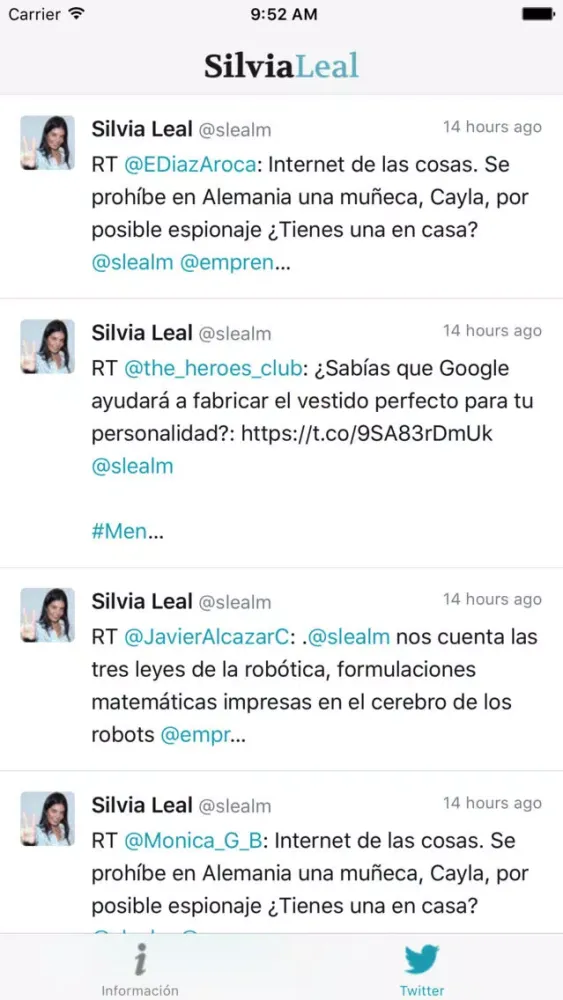 Captures d'écran de Silvia Leal