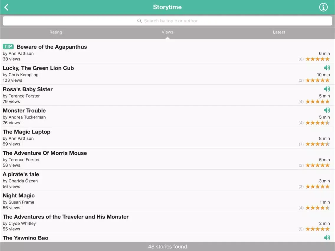 Storytime for Kids app iPad  スクリーンショット
