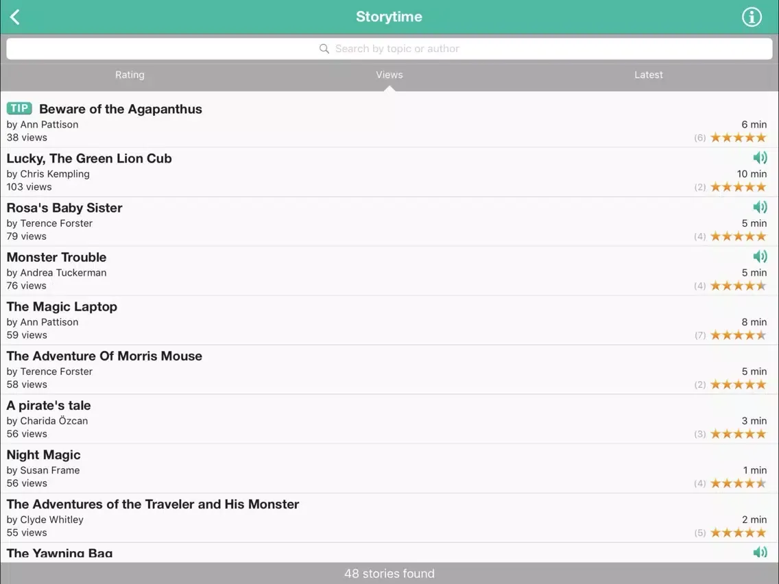 Storytime for Kids app (Lite) iPad  Ekran Görüntüleri