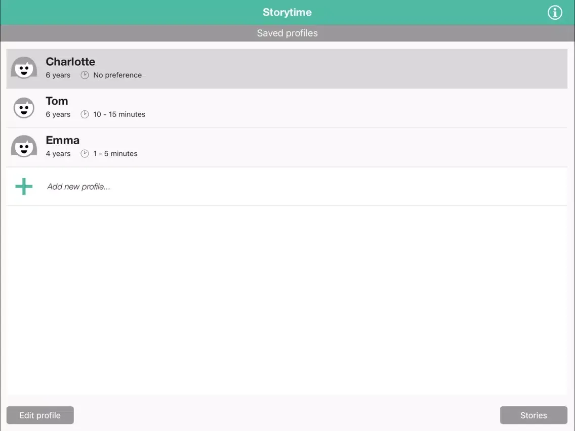 Storytime for Kids app (Lite) iPad  Ekran Görüntüleri