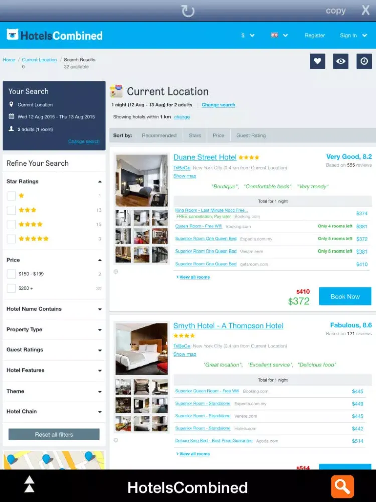 Скриншоты All Hotel Apps - Search all in one go. iPad 