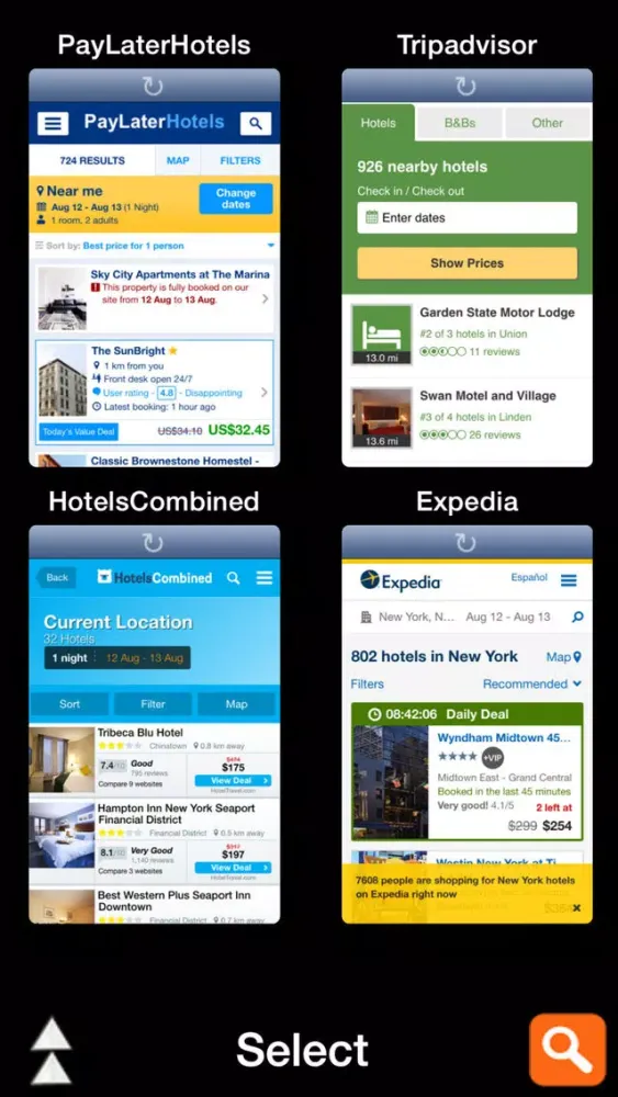 Скриншоты All Hotel Apps - Search all in one go.