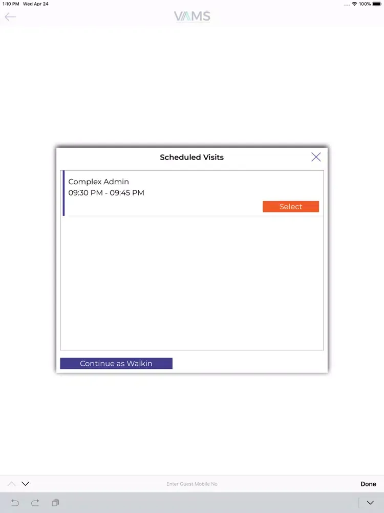 VAMS Residential Reception iPad 應用截圖