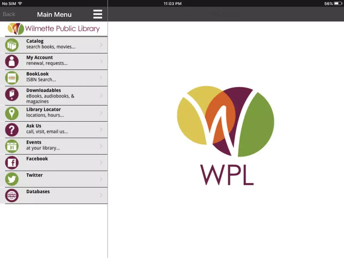 Screenshot di Wilmette Public Library iPad 