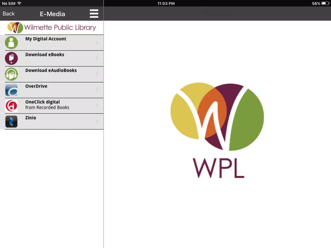 Screenshot di Wilmette Public Library iPad 