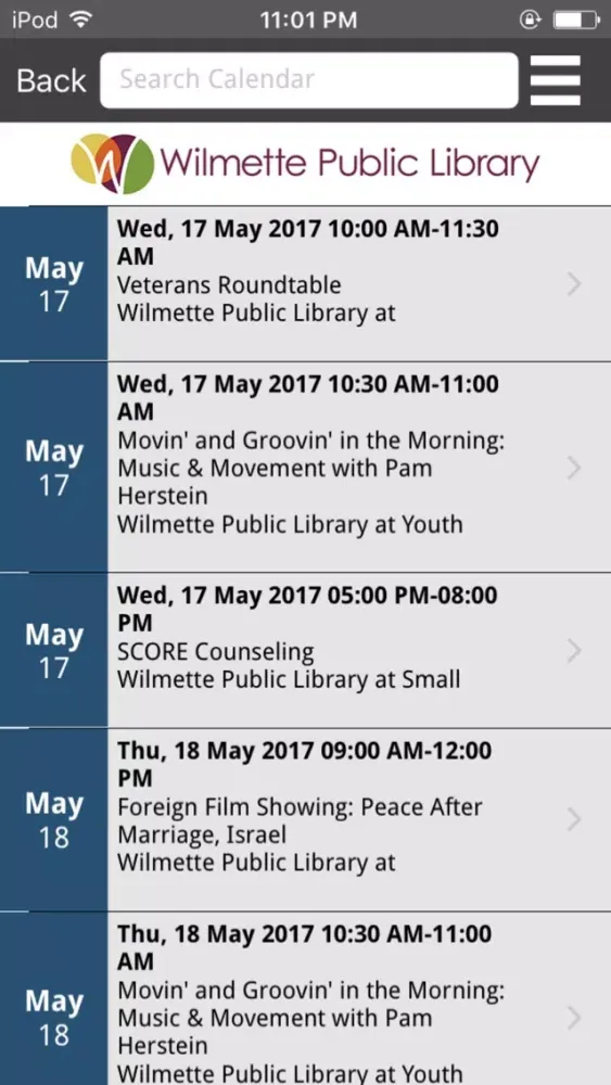 Screenshot di Wilmette Public Library